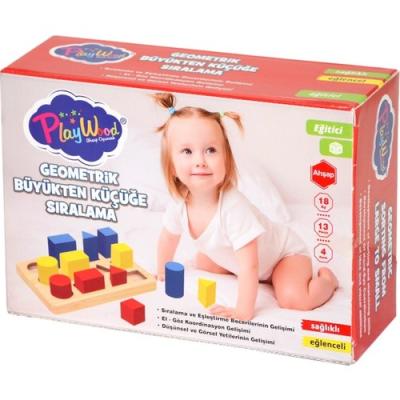 AHŞAP GEOMETRİK BÜYÜKTEN KÜÇÜĞE 18+ Ay