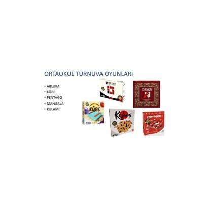 Curious&Genius TAZOF ORTAOKUL AKIL VE ZEKA OYUNLARI TURNUVA SETİ(Abluka,Kulami,Mangala,Küre,Pentago)