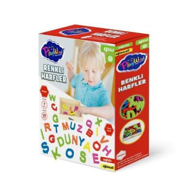 PlayWood Eğitici Ahşap Renkli Harfler 33 Parça 3+ Yaş