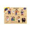PlayWood Eğitici Ahşap Puzzle Tutmalı Meslekler 18+ Yaş